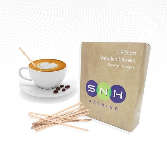 Wooden Coffee Stirrers 14cm 19cm Natural Birchwood