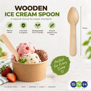 Wooden Dessert Spoon 11cm 100 Pcs x 100 Pkts
