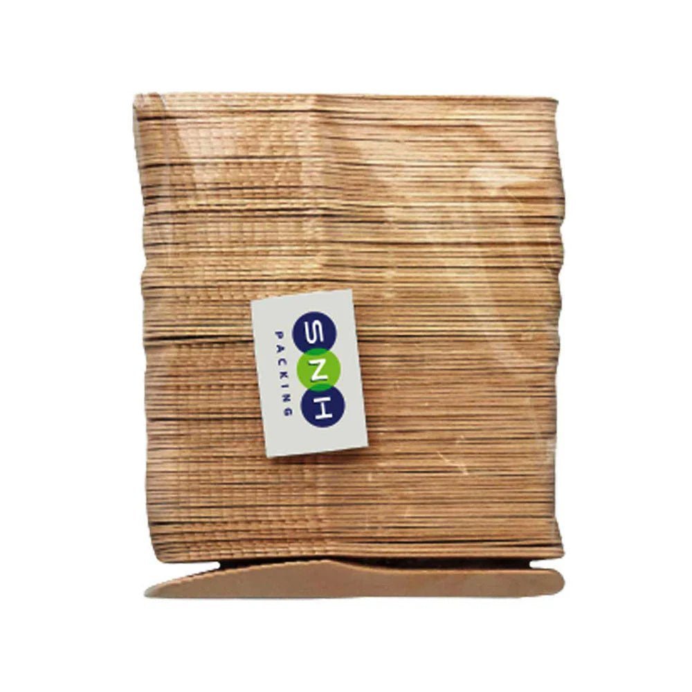 Wooden Knife 16cm Unwrapped 100 PCS Disposable Cutlery - SNH Packing