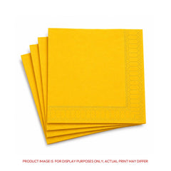 Yellow Cocktail Paper Napkins 2Ply | 50 PCS PKT - SNH Packing