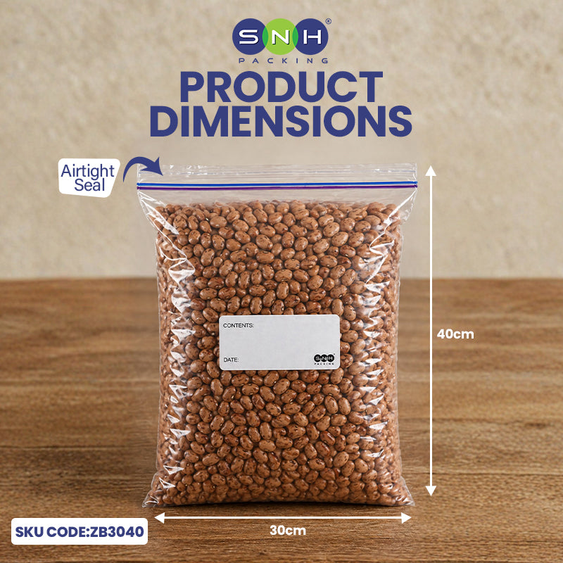 SNH 30x40cm zipper bag extra large resealable storage bag UAE