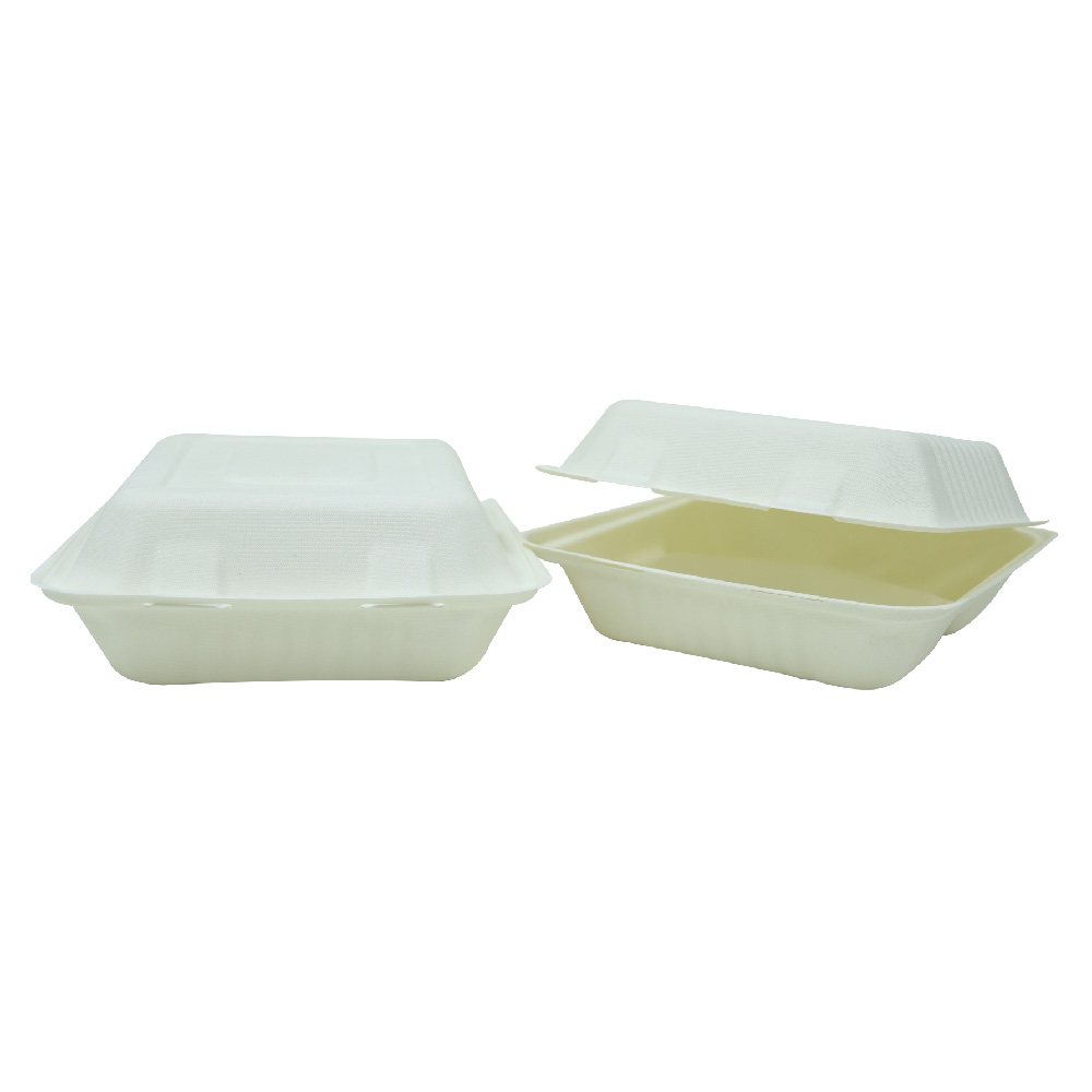 6x9inch White Pp Microwaveable Food Containers Takeout Food To Go