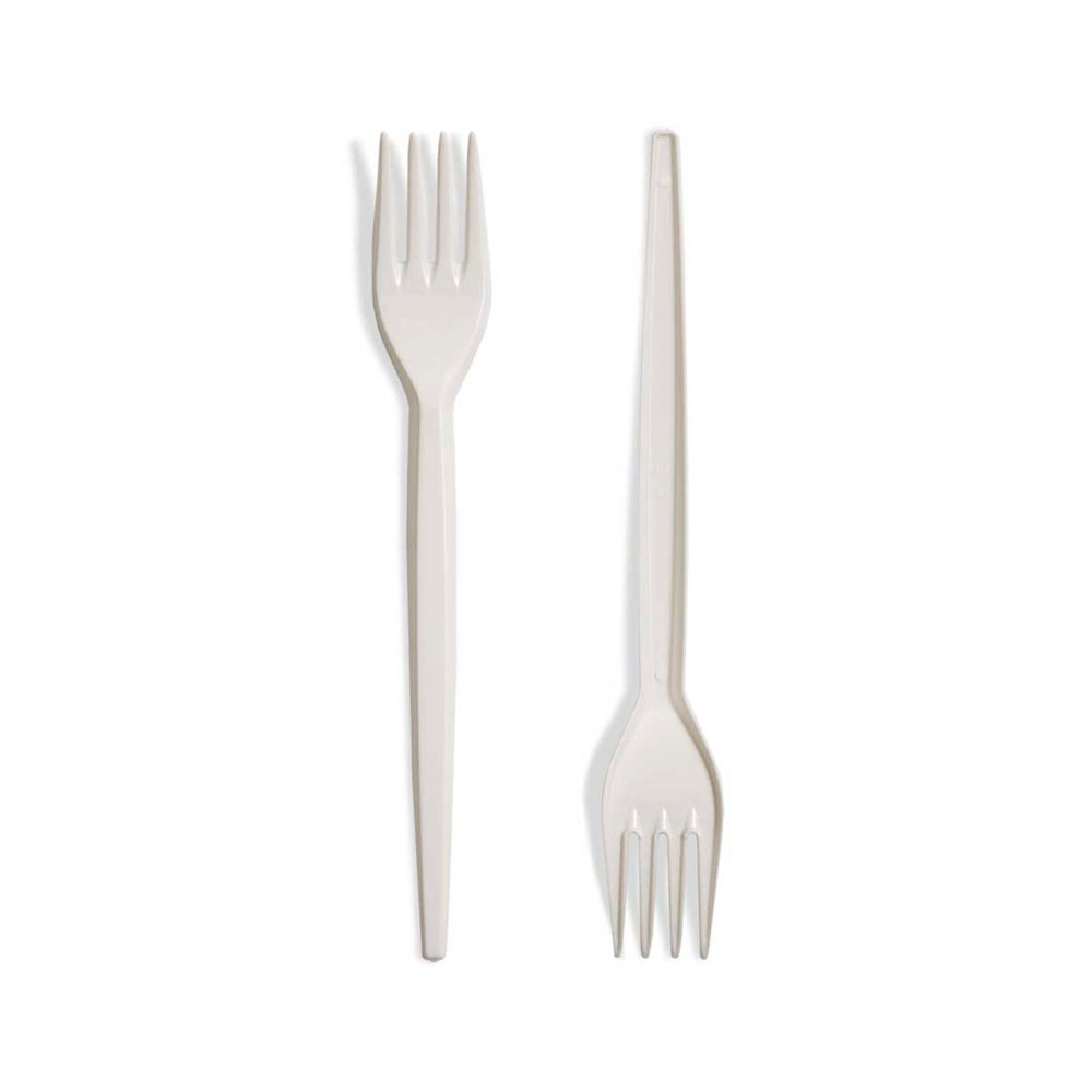 Disposable Beige Plastic Fork 40x50 Pieces