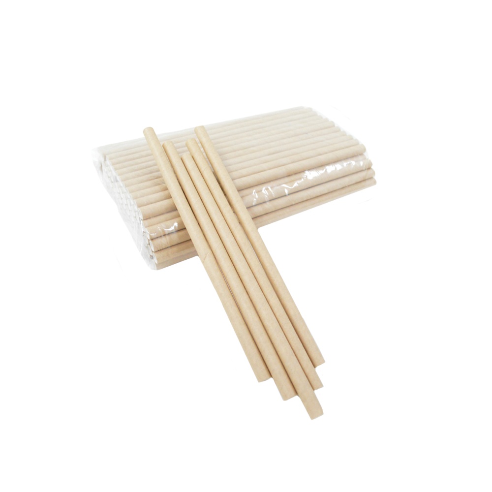 Brown Paper Straws 8mm Pack of 100 Pieces